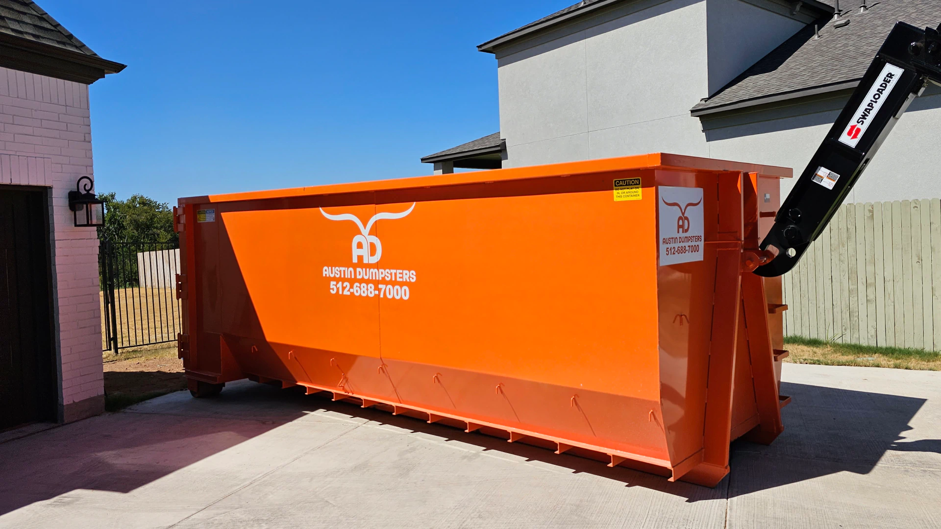 orange dumpster slider