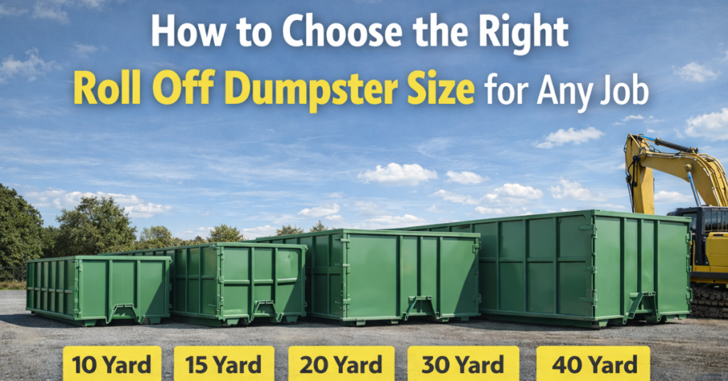 Roll Off Dumpster Size in Elgin TX